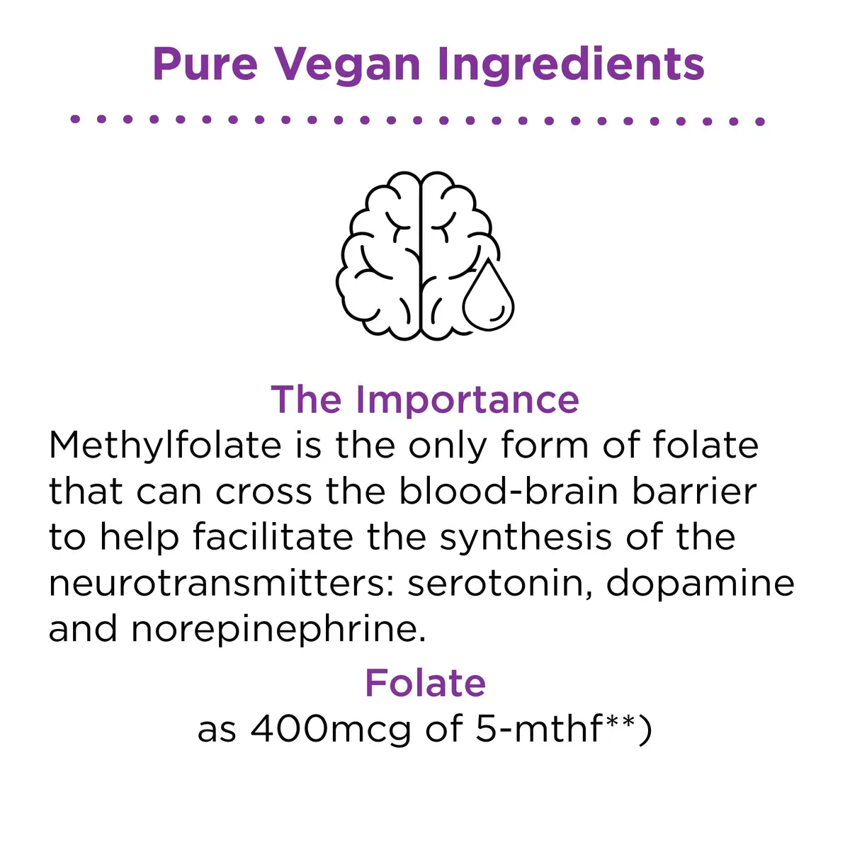 nbpure Methylfolate Vitamin B9 Liquid Spray 1 oz | Supports pregnancy & cognitive health - view 4