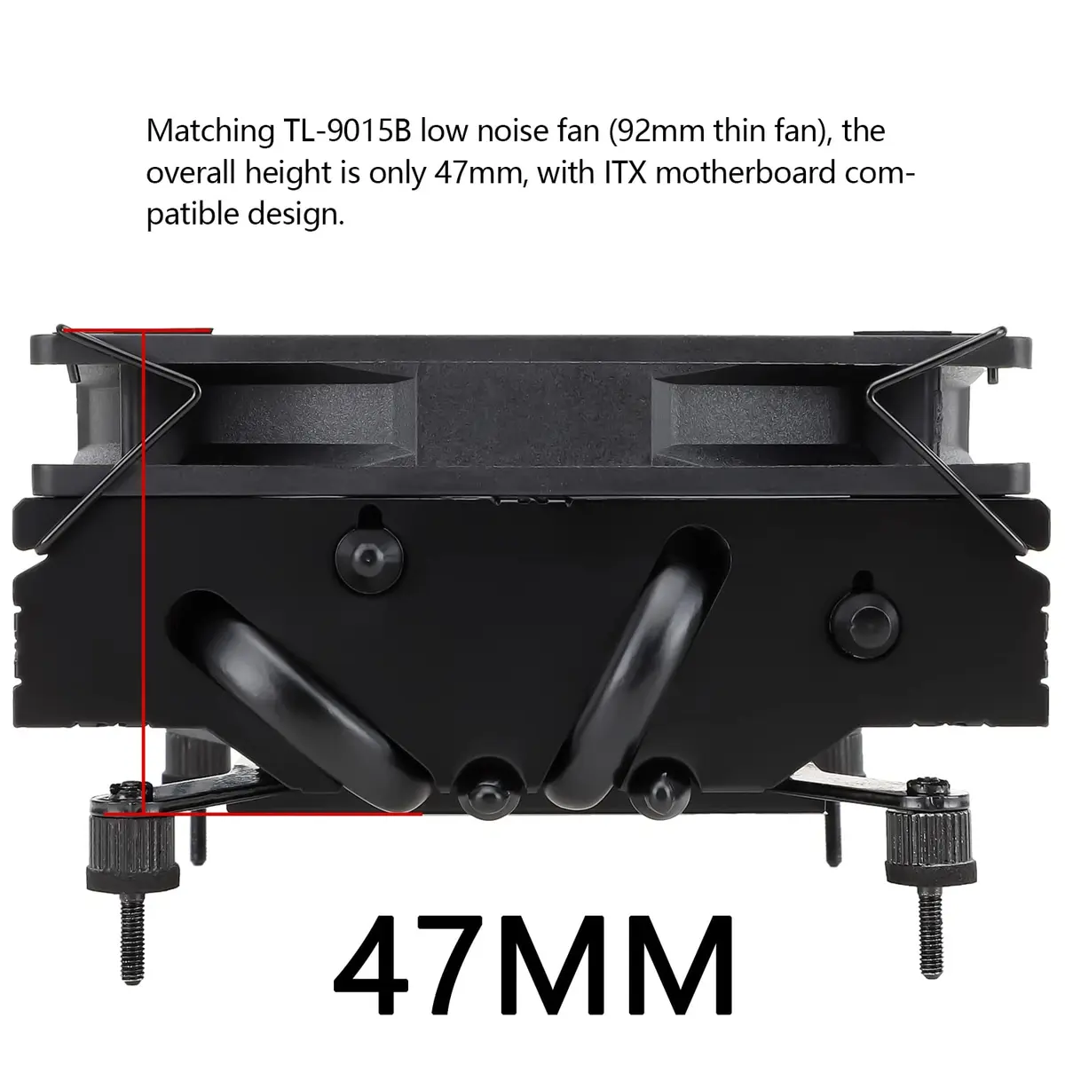 Thermalright AXP90-X47 Black Low Profile CPU Cooler 47mm Height | Compatible with AMD AM4 AM5/Intel LGA 1700/1200/115X - view 3