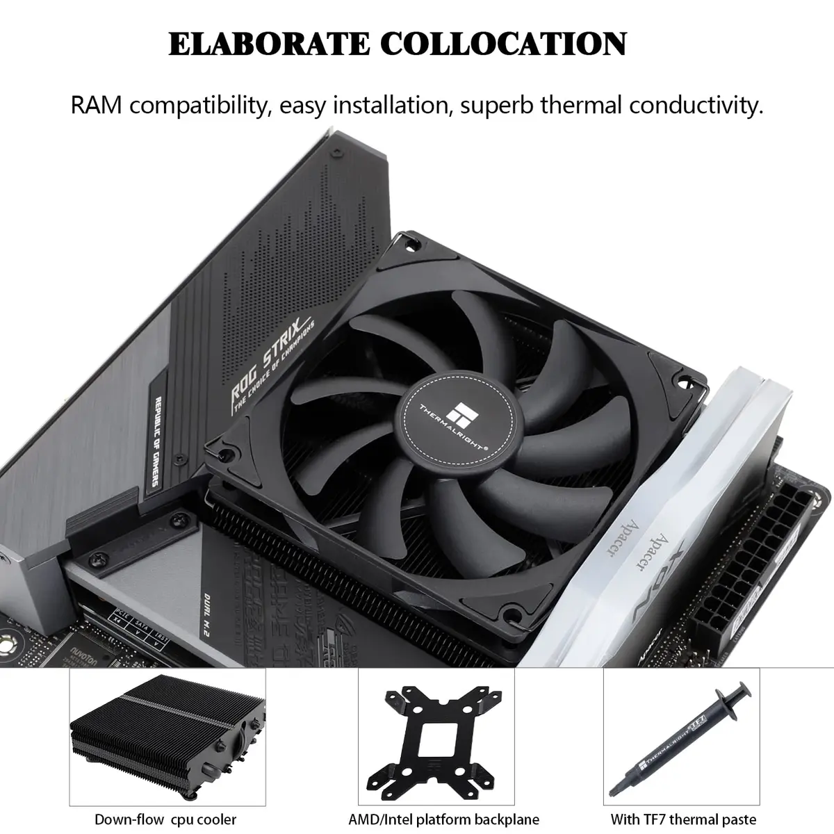 Thermalright AXP90-X47 Black Low Profile CPU Cooler 47mm Height | Compatible with AMD AM4 AM5/Intel LGA 1700/1200/115X - view 4