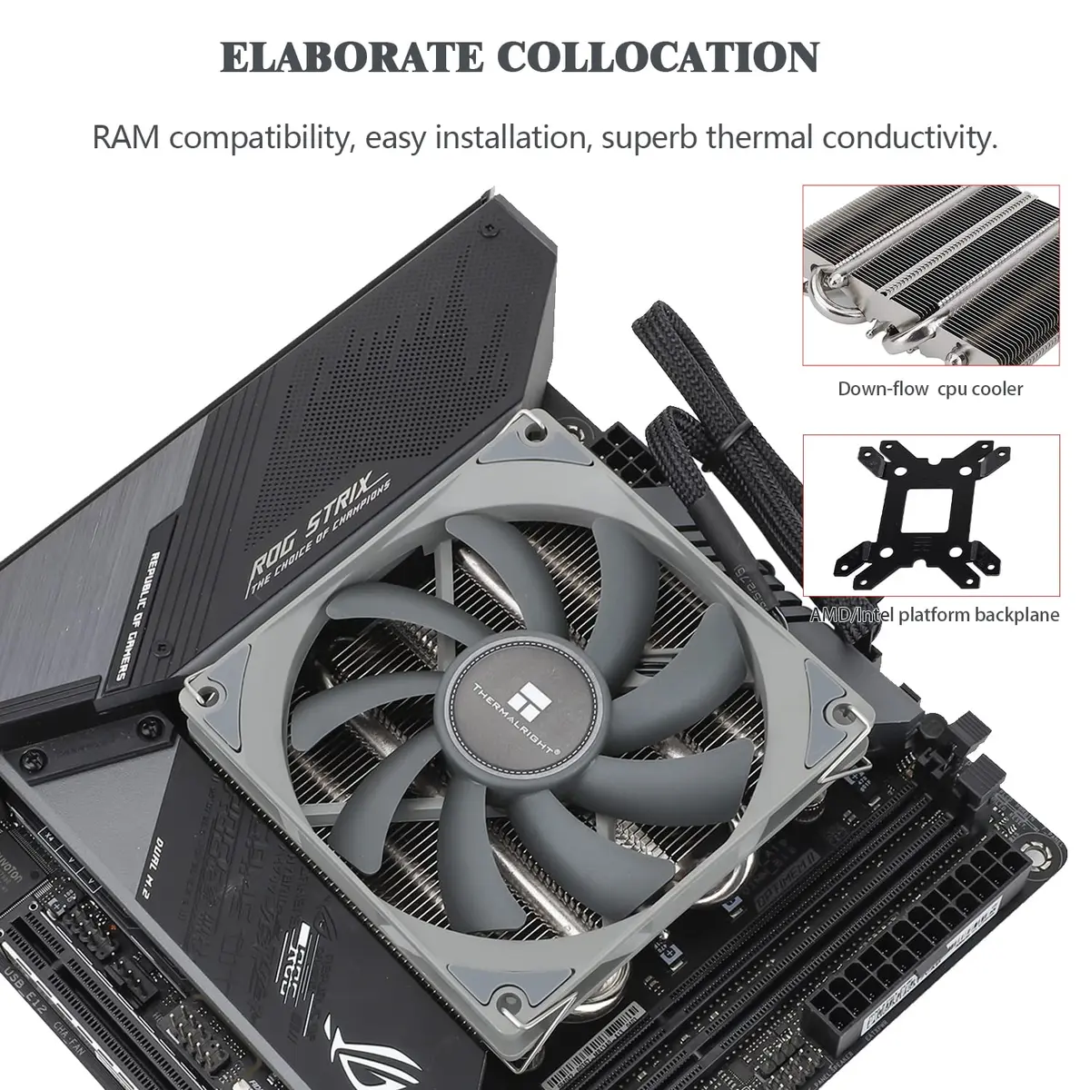 Thermalright AXP90 X36 Low Profile ITX CPU Cooler 36mm Height | Compatible with AMD AM4 AM5 Intel LGA1700 1200 115X - view 4