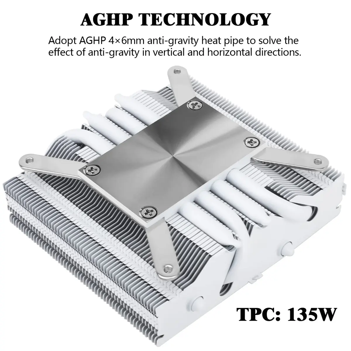 Thermalright AXP90-X47 White Low Profile CPU Cooler 47mm Height | Compatible with Intel LGA1700/1200 & AMD AM4/AM5 - view 2