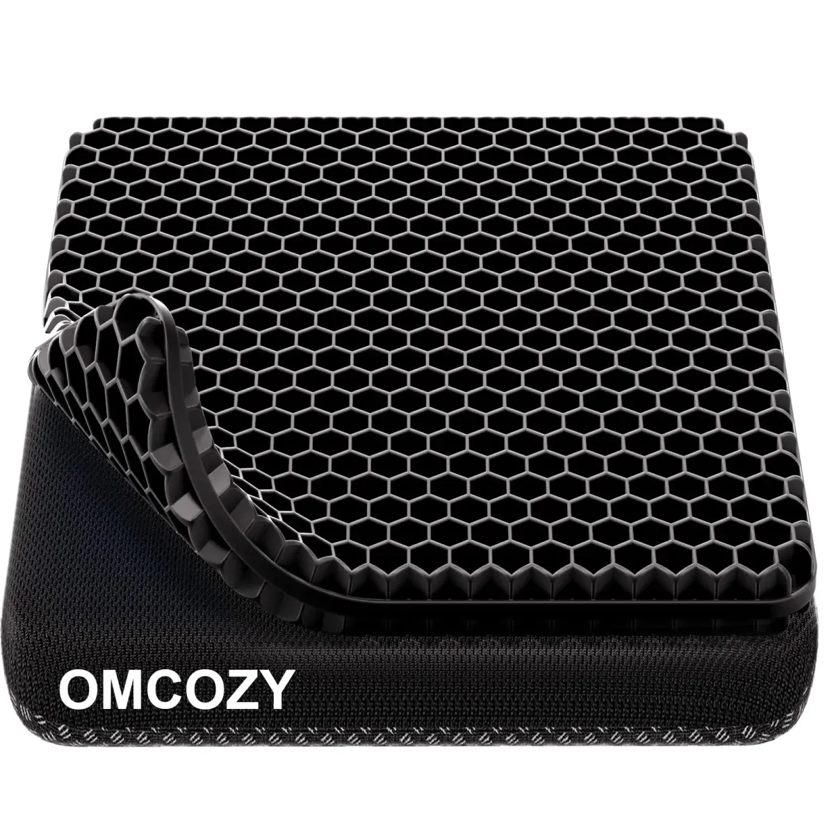 OMCOZY Gel Seat Cushion Large 46cm x 44cm x 3.8cm | Cooling Honeycomb Design for Office Chair, Car, Wheelchair - main product image