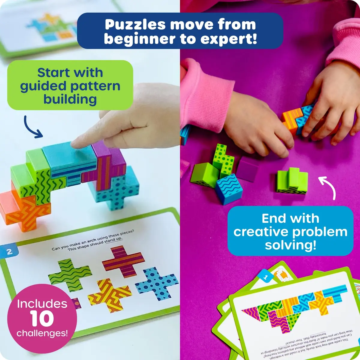 Learning Resources STEM Explorers Brainometry 3D Puzzle Game 299g (0.65lb) | Educational STEM Toy for Kids 5+ - view 4