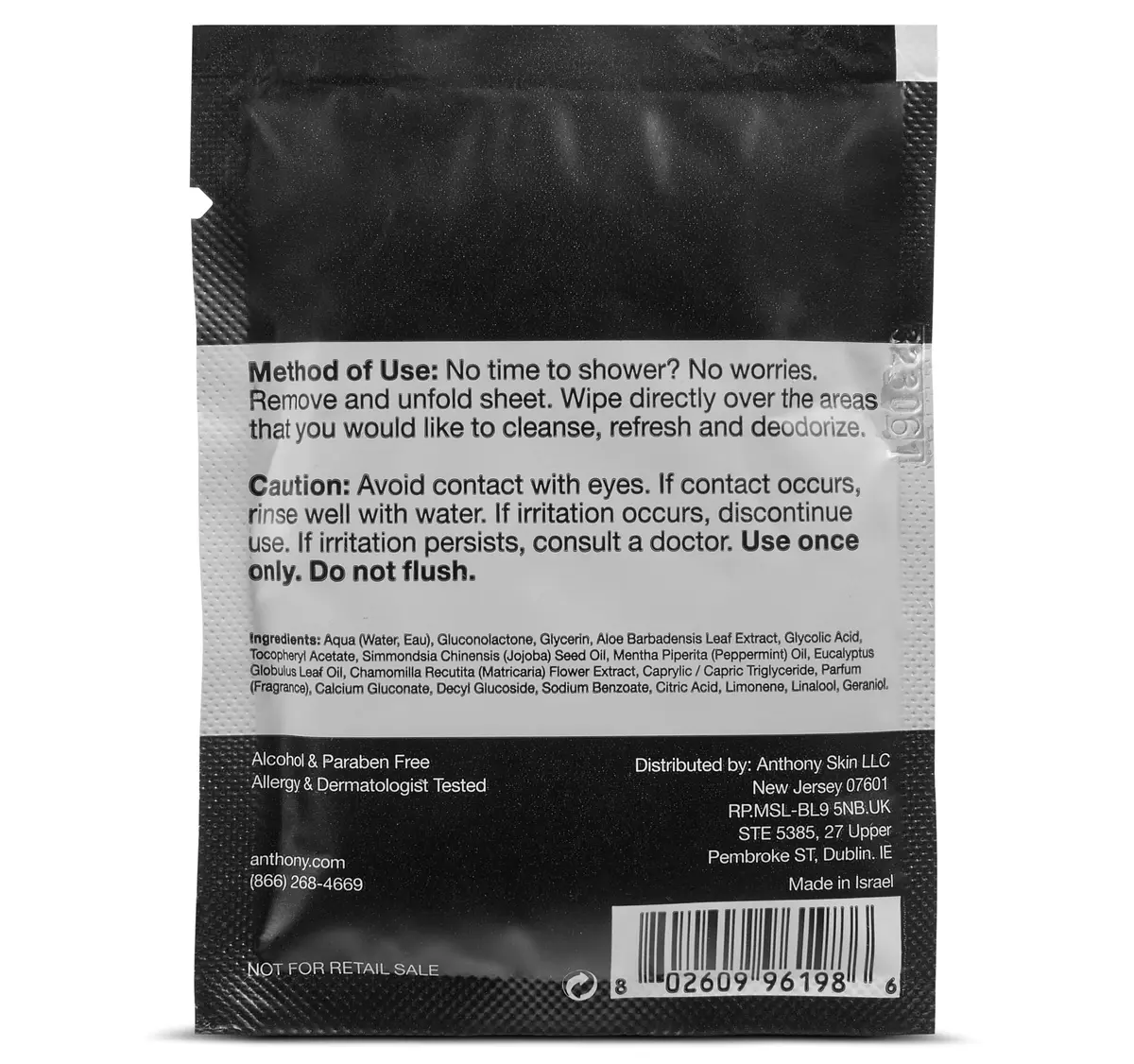 Anthony Body Wipes Skin Cleaning Wipe 24 Count | No-Rinse Body Wipes for Travel & Outdoors - view 7