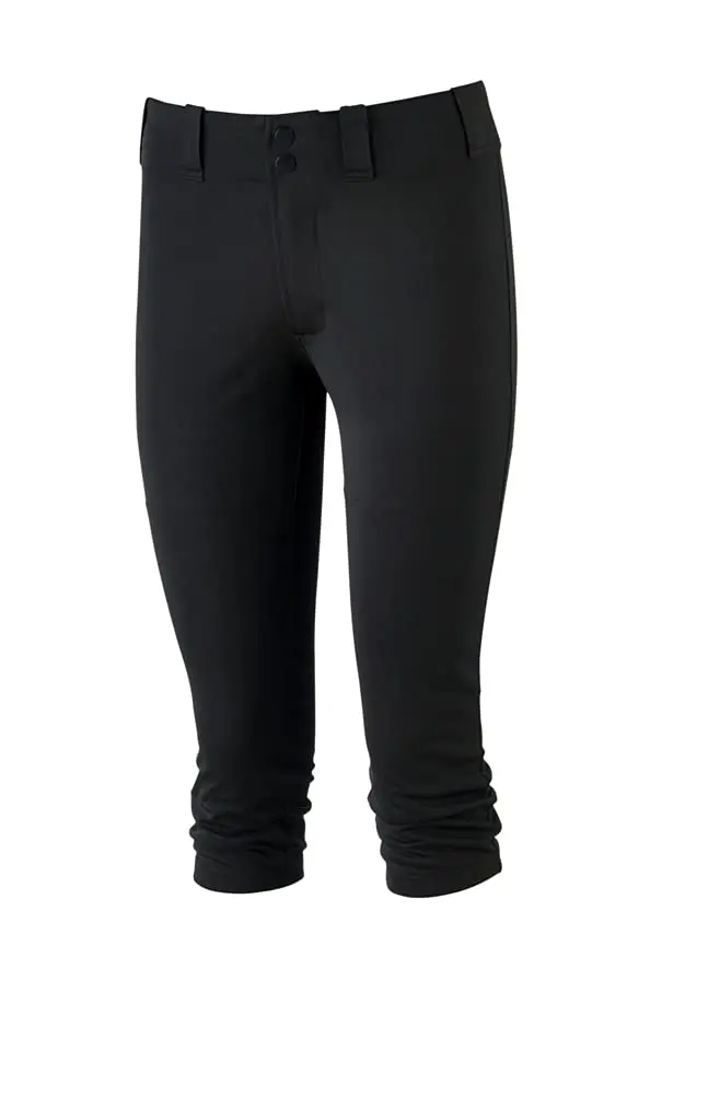 Mizuno Youth Girl's Prospect Softball Pant, Black, Large | Lightweight, Durable Polyester for Practice & Play - main product image