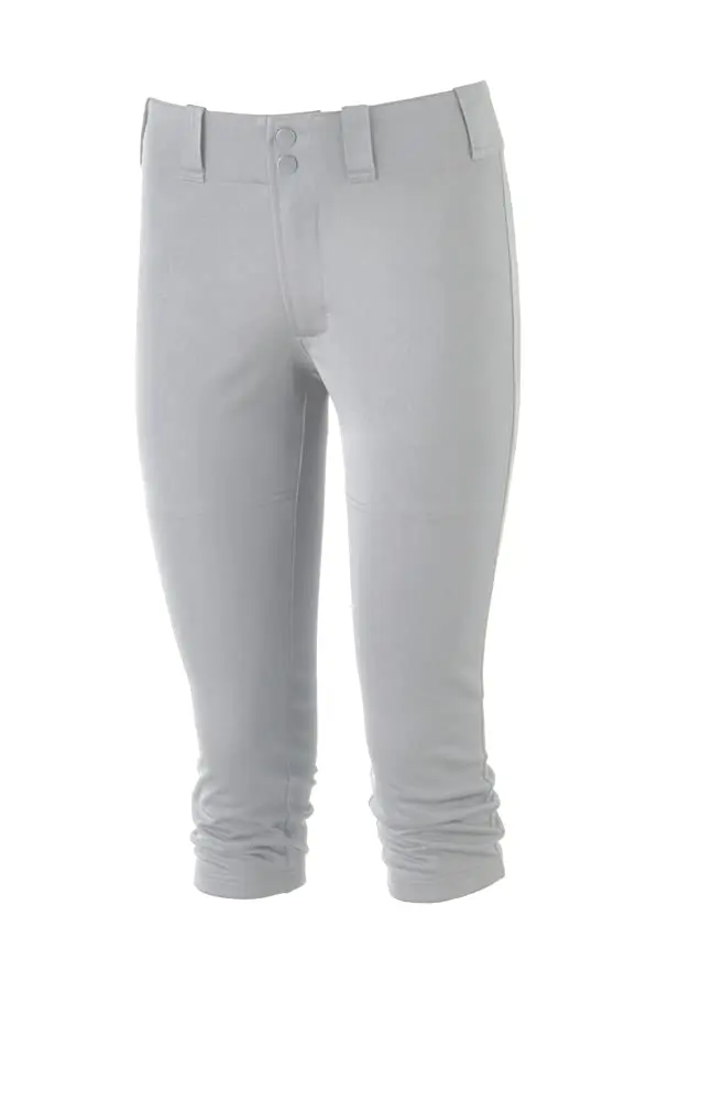 Mizuno Youth Girl's Prospect Softball Pant, Grey, Small | Durable, Moisture-Wicking Sport Pants for Girls - main product image