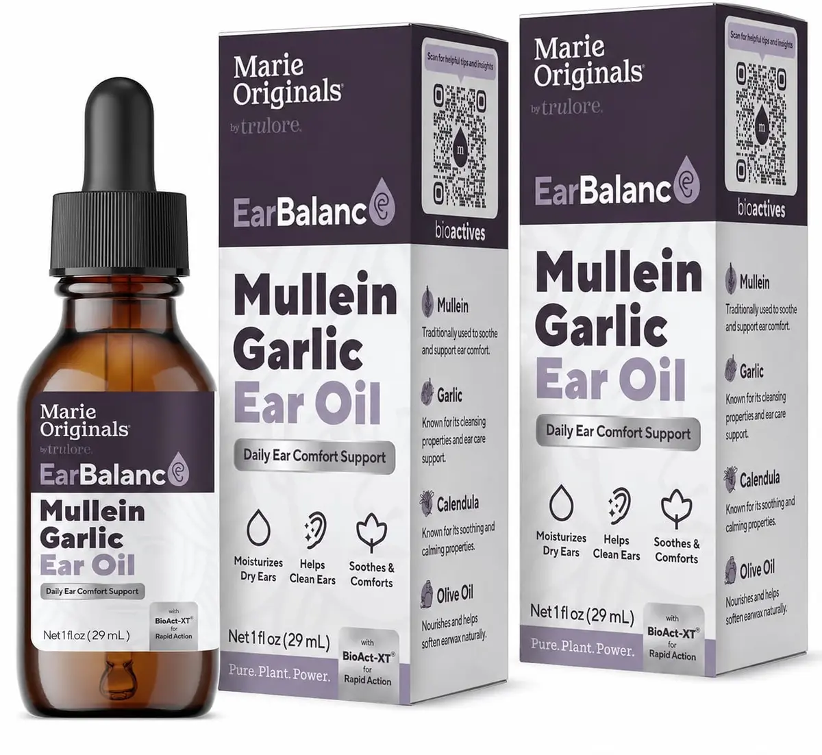 Marie Originals Mullein Garlic Ear Oil Drops, Natural Ear Oil, 2 Pack | Soothes Ear Discomfort & Blockages - main product image