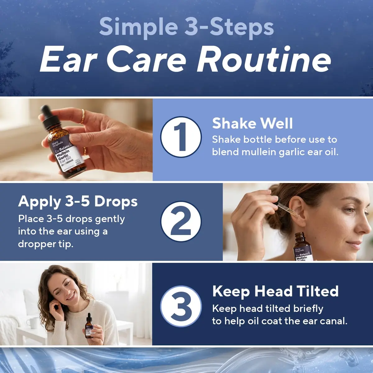 Marie Originals Mullein Garlic Ear Oil Drops, Natural Ear Oil, 2 Pack | Soothes Ear Discomfort & Blockages - view 5