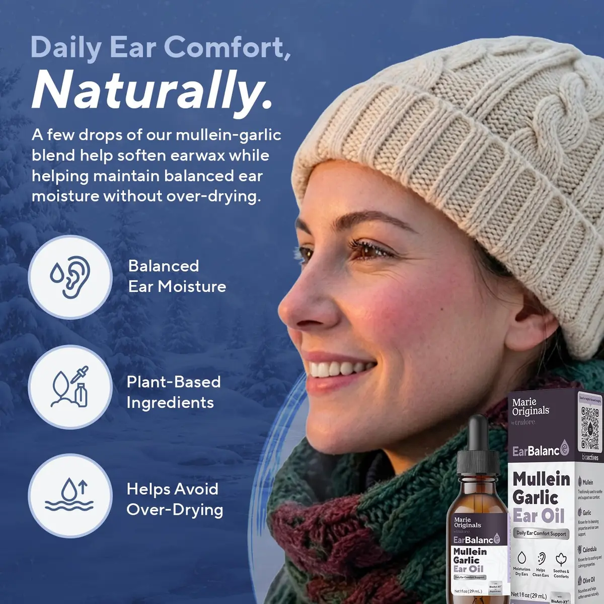 Marie Originals Mullein Garlic Ear Oil Drops, Natural Ear Oil, 2 Pack | Soothes Ear Discomfort & Blockages - view 3