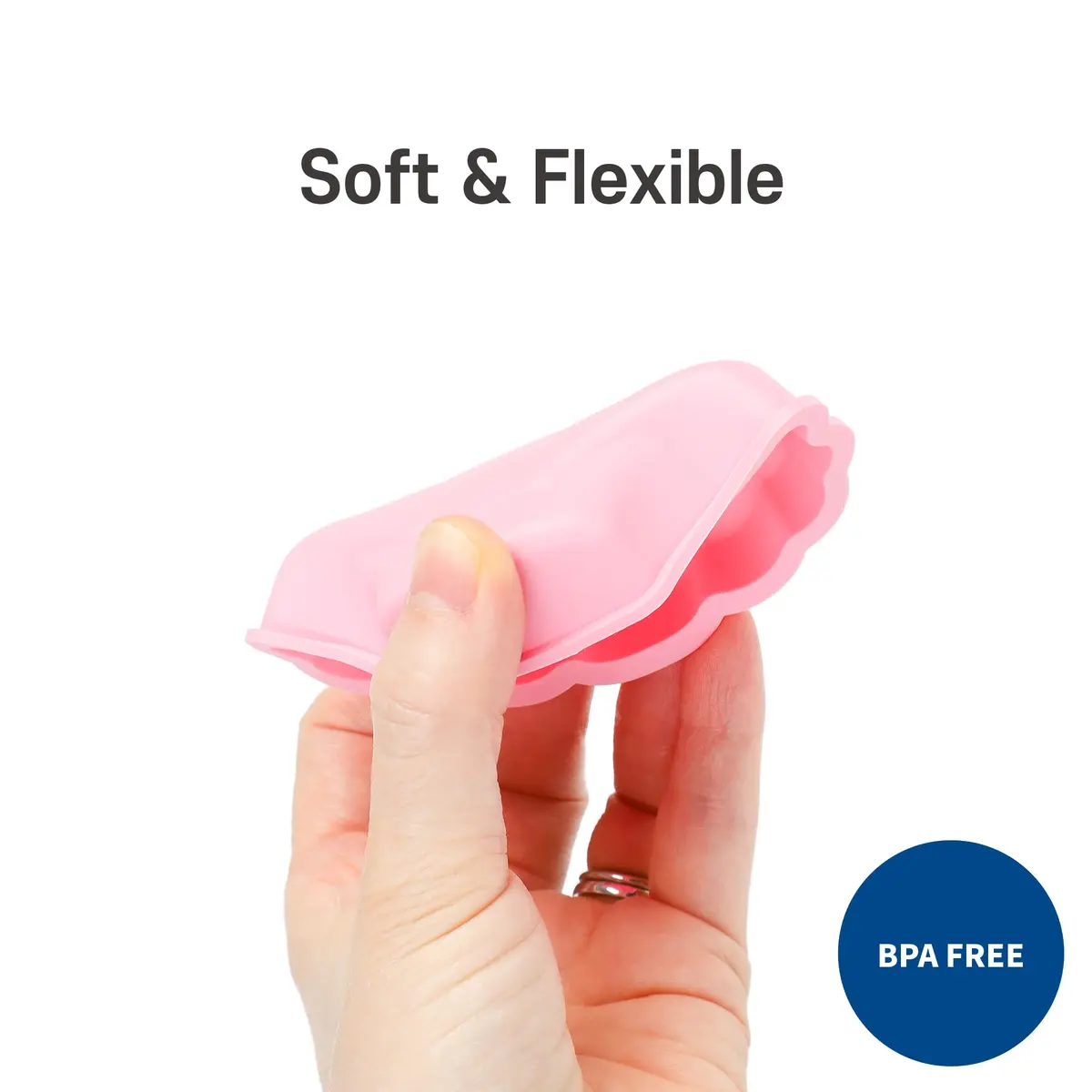 BLUE GINKGO Silicone Beach Toys, 7-Piece Set, Pink | Travel-Friendly, Soft Silicone Sand Play - view 4