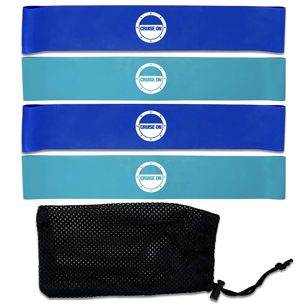 Cruise On Towel Bands for Cruise Chairs 4 Pack | Blue & Teal, Latex-Free, Lounge Use - view 5