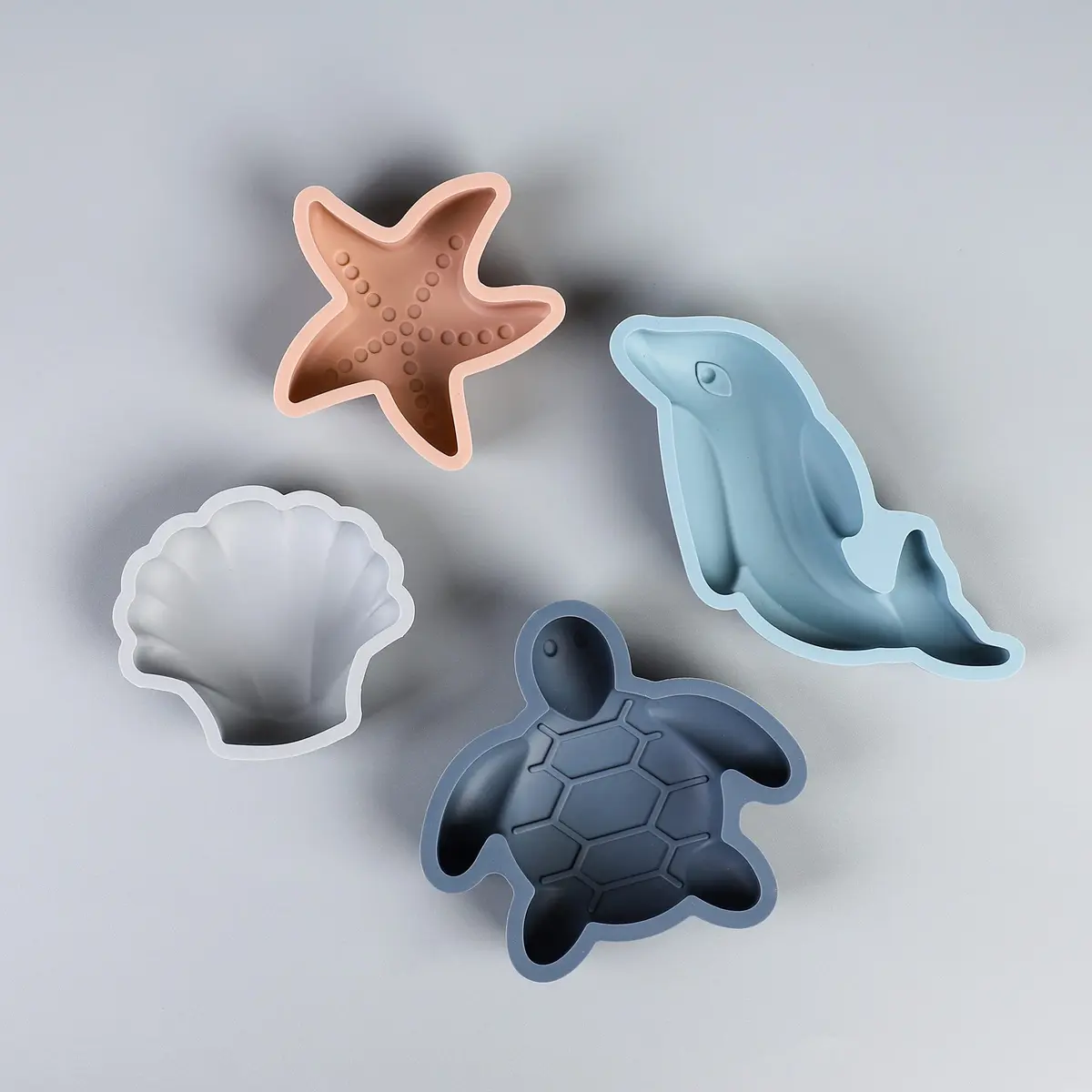 BLUE GINKGO Silicone Beach Toys, 7-Piece Sand Toy Set, Green | Soft, Flexible & Travel Ready for Kids - view 5