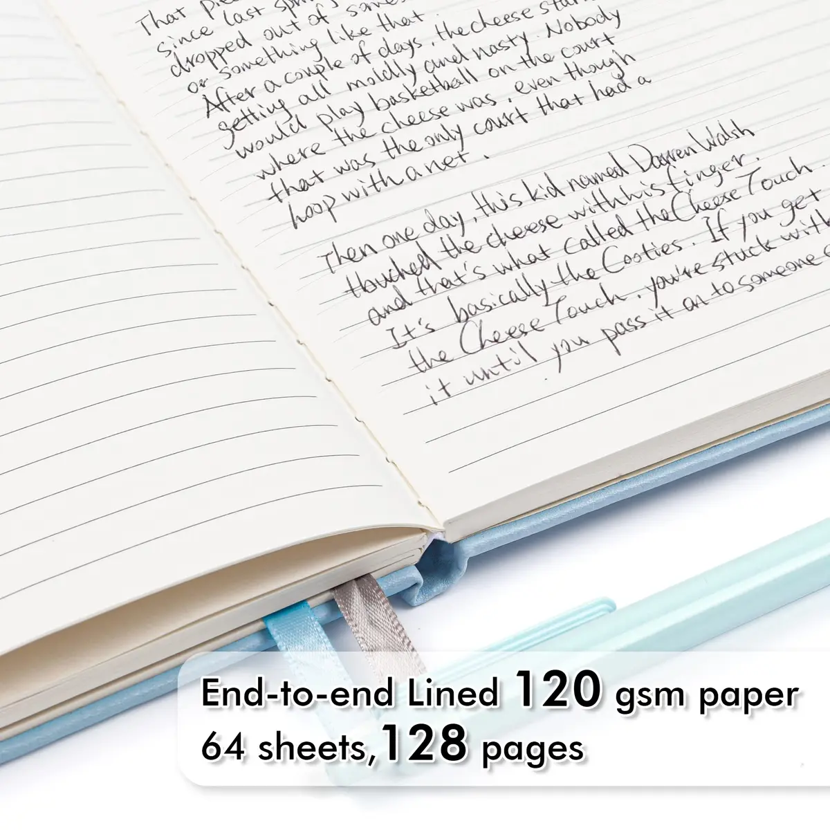 Feela 12 Pack Hardcover Notebooks Light Blue | Classic Ruled Lined Journals with Pen Holder (5.1”x8.3” | A5) - view 3