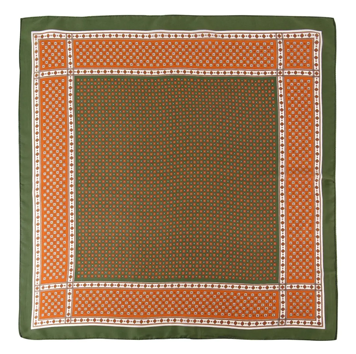 GERINLY Silk Bandana Cowboy Neck Scarf for Head Men Ascot Satin Pashmina 70cm x 70cm | Classic Plaid Pattern for All Seasons - view 2