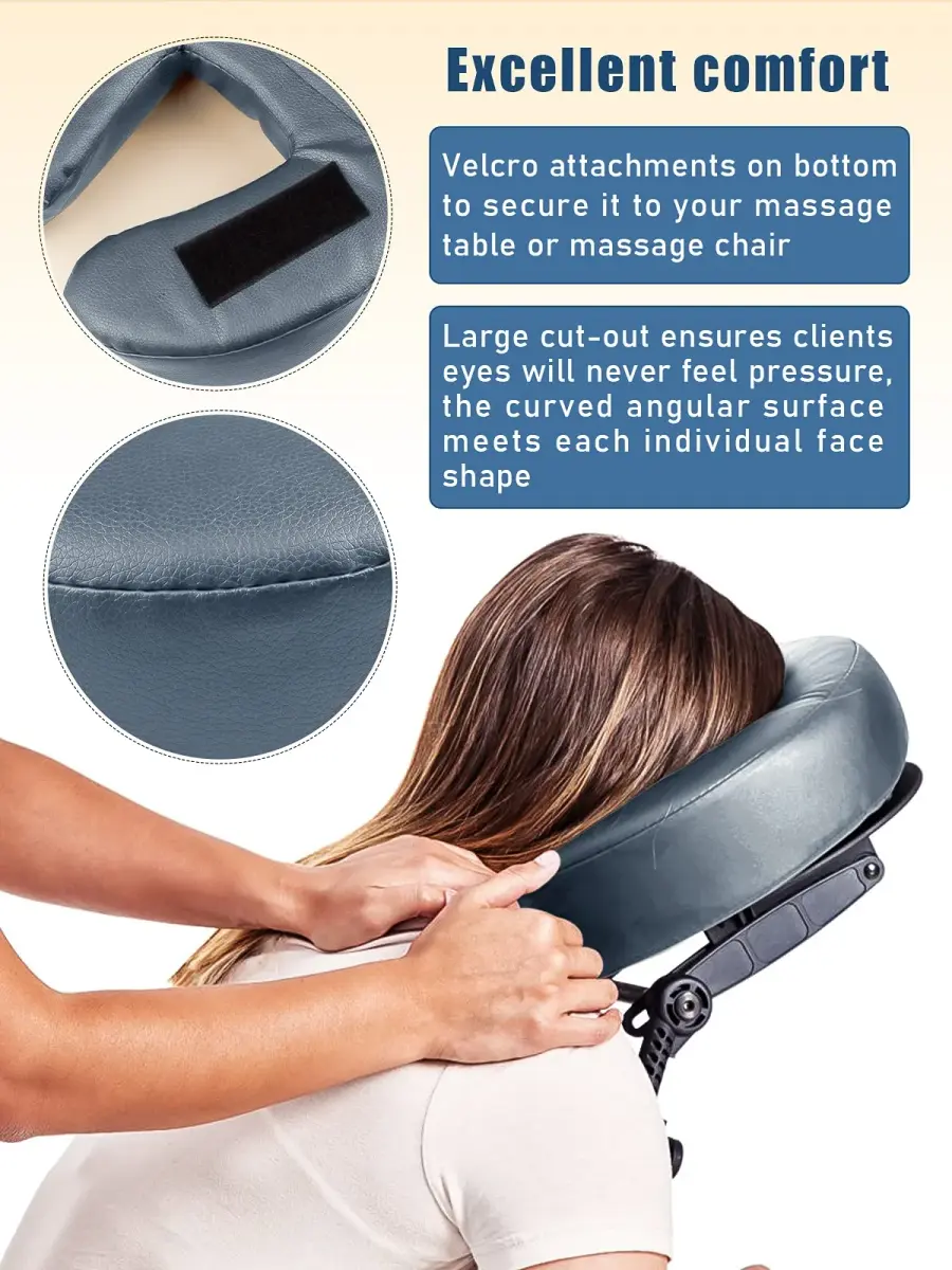 Kalolary U-Shaped Memory Foam Massage Face Cradle Cushion for Tables & Chairs | 29cm x 29cm (11.5" x 11.5") - view 5