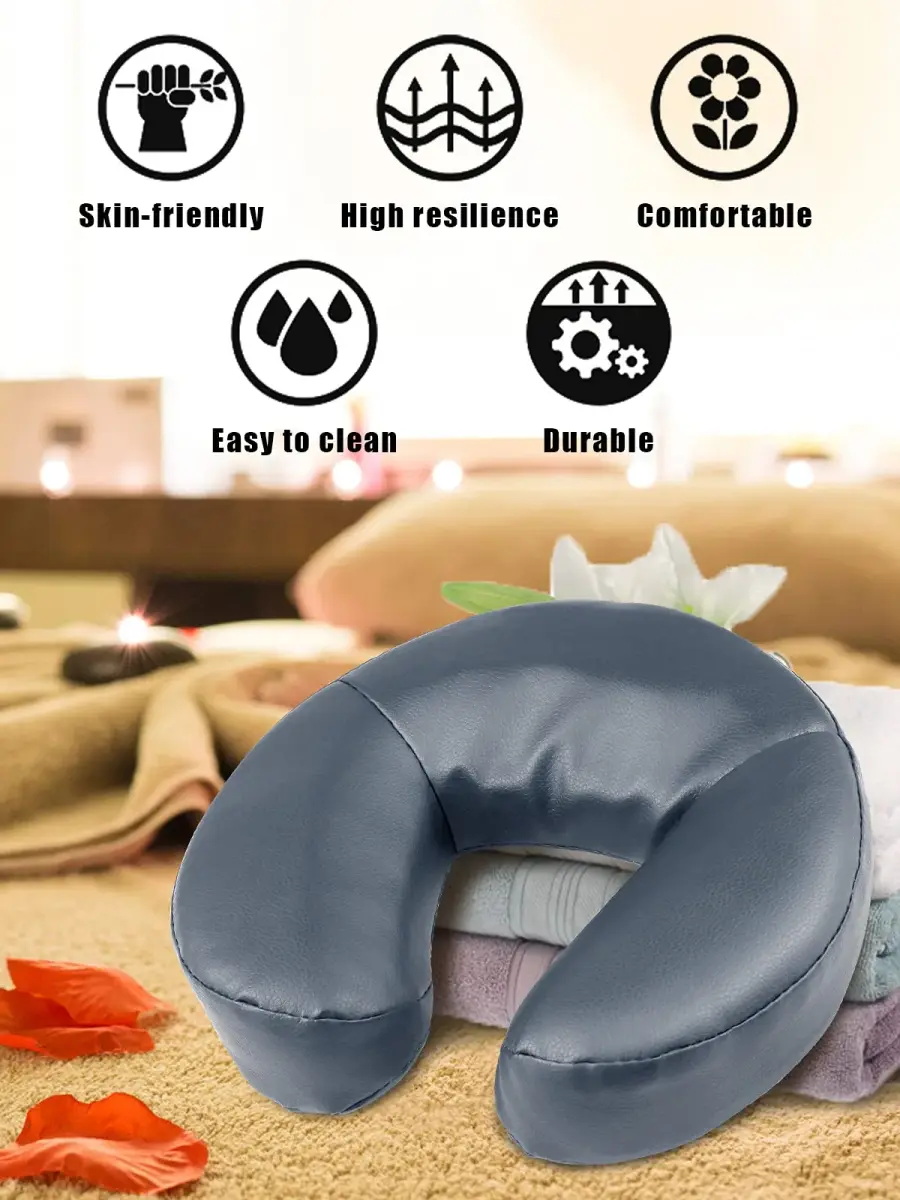 Kalolary U-Shaped Memory Foam Massage Face Cradle Cushion for Tables & Chairs | 29cm x 29cm (11.5" x 11.5") - view 7