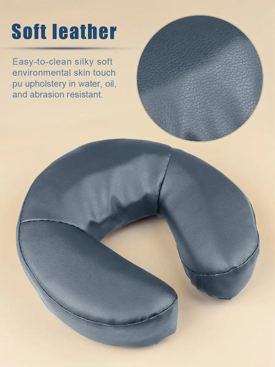Kalolary U-Shaped Memory Foam Massage Face Cradle Cushion for Tables & Chairs | 29cm x 29cm (11.5" x 11.5") - view 3
