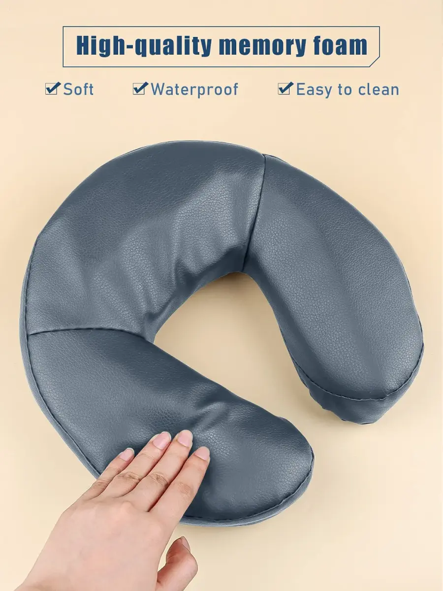 Kalolary U-Shaped Memory Foam Massage Face Cradle Cushion for Tables & Chairs | 29cm x 29cm (11.5" x 11.5") - view 4