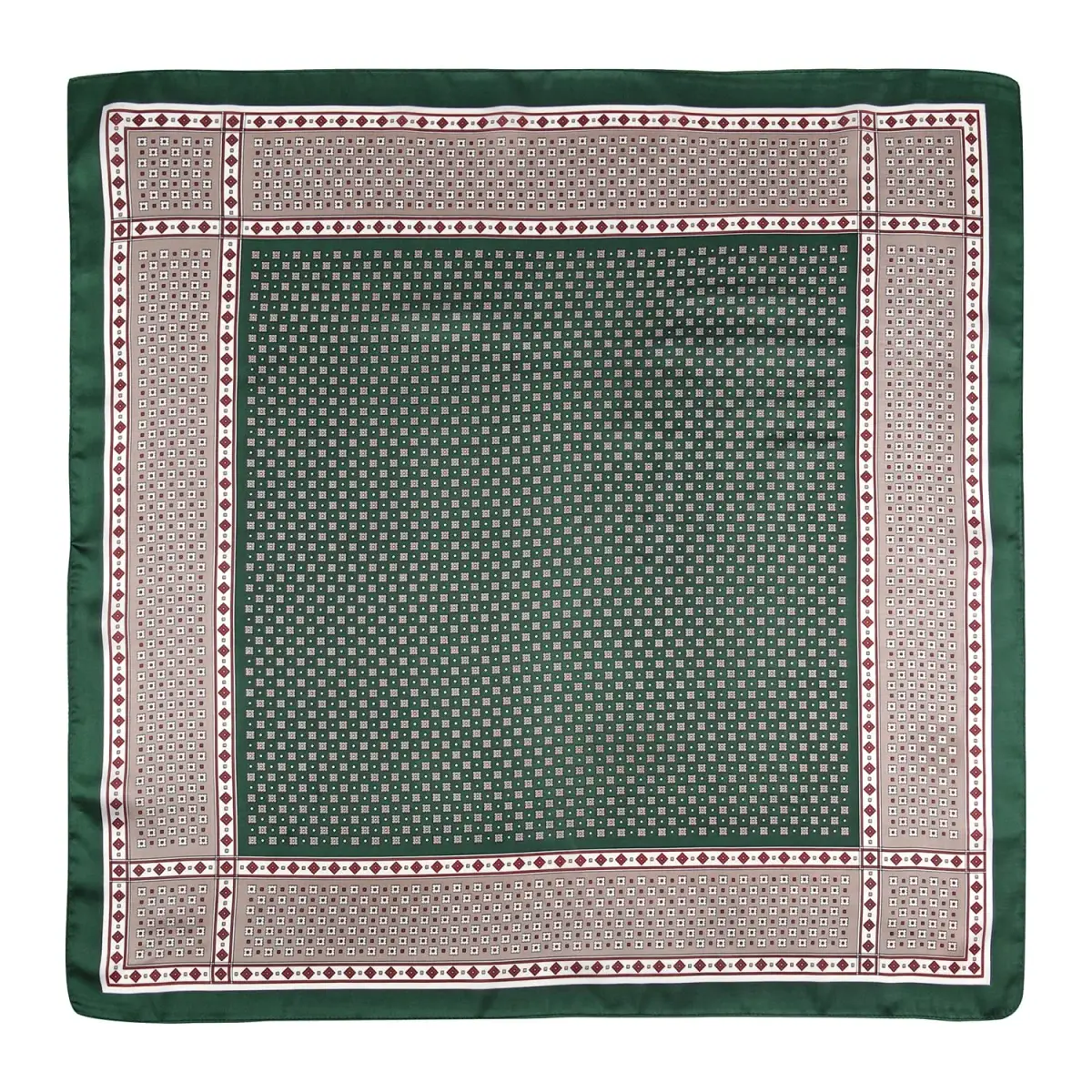 GERINLY Plaid Satin Neckerchief 70cm (27.5 inches) | Urban Style Hair Scarf for Travel - view 2