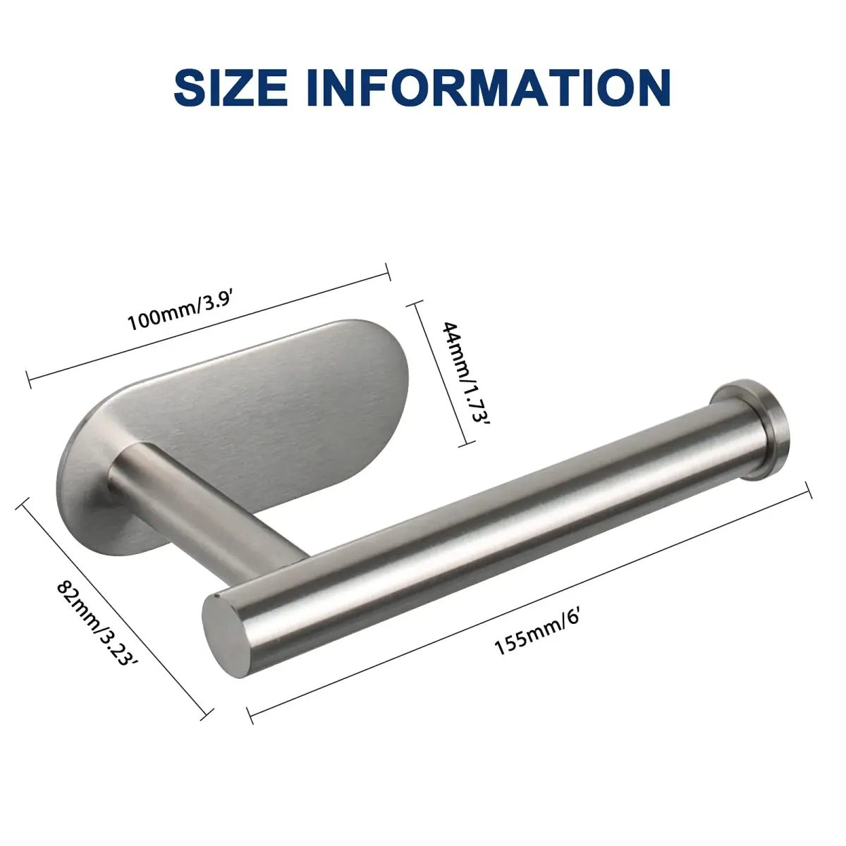 NearMoon Self Adhesive Toilet Paper Holder SUS304 Stainless Steel | Rustproof Brushed Nickel (1 Pack) - view 4
