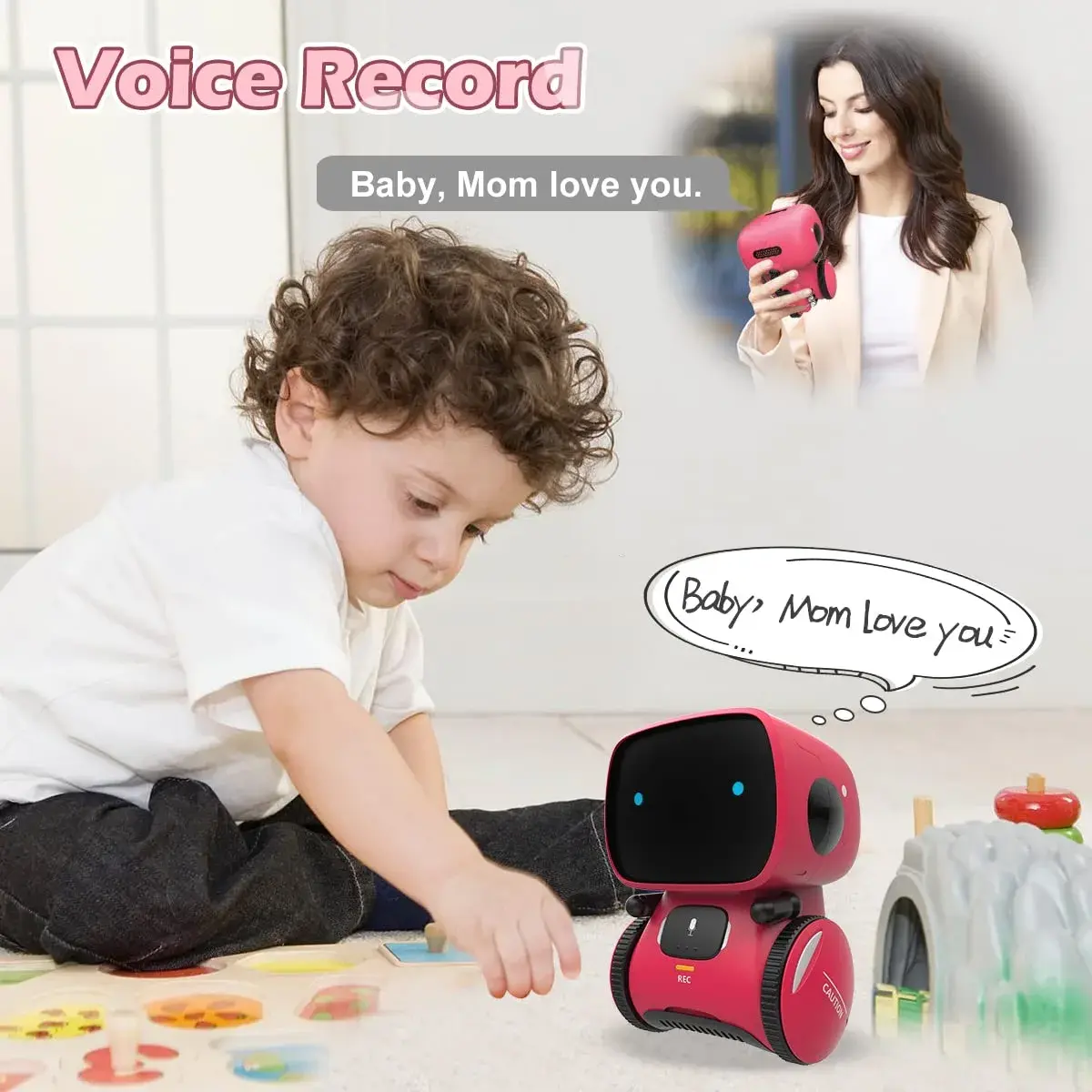 KaeKid Interactive Smart Robot Toy for Girls 3-5 Years, Voice Control, Singing, Dancing, Repeating, Recording, 13.1cm (5.1 Inch) | Educational STEM Toy - view 7