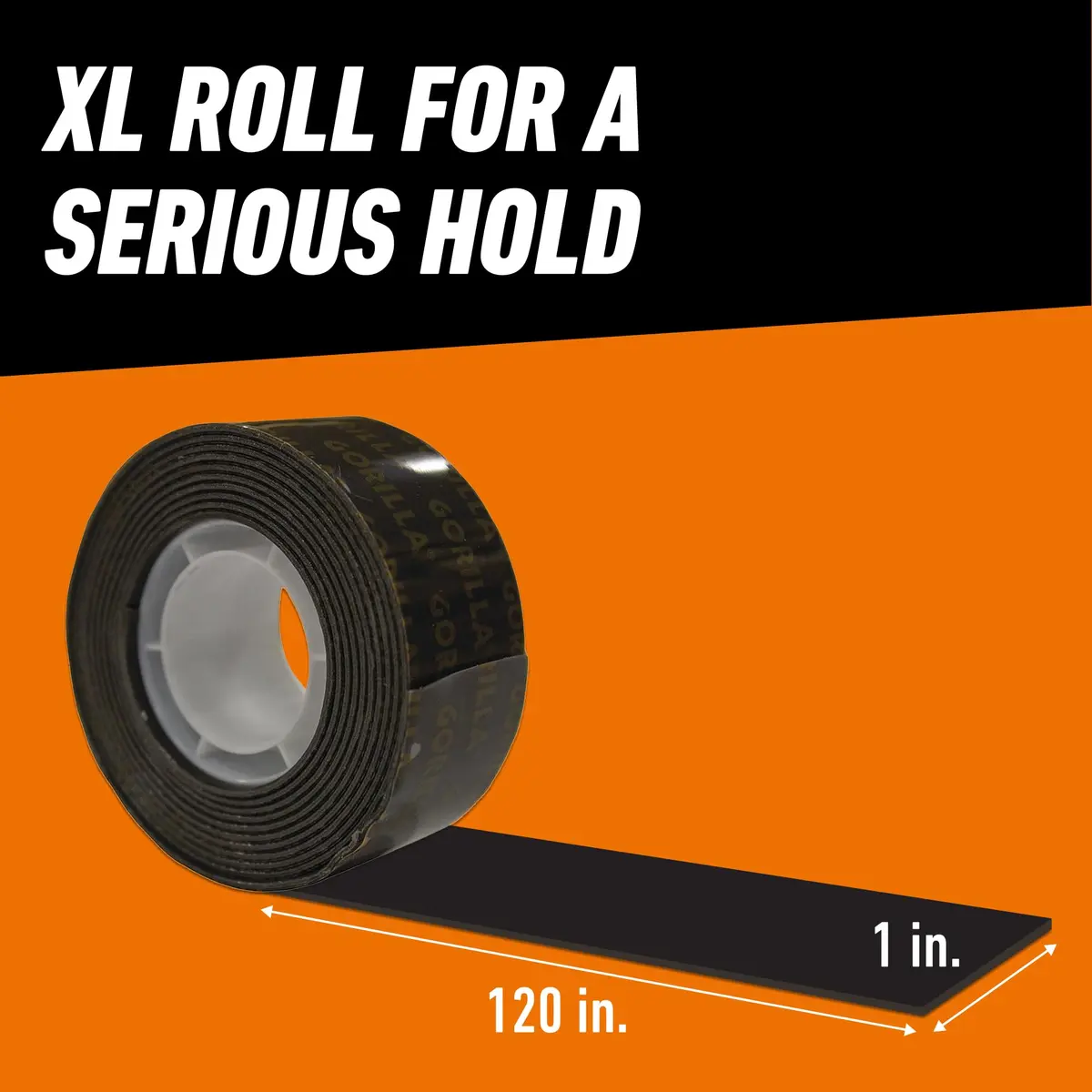 Gorilla Heavy Duty Double Sided Mounting Tape 1" x 120" (12-Pack, Clear) | Weatherproof Industrial Strength - view 6