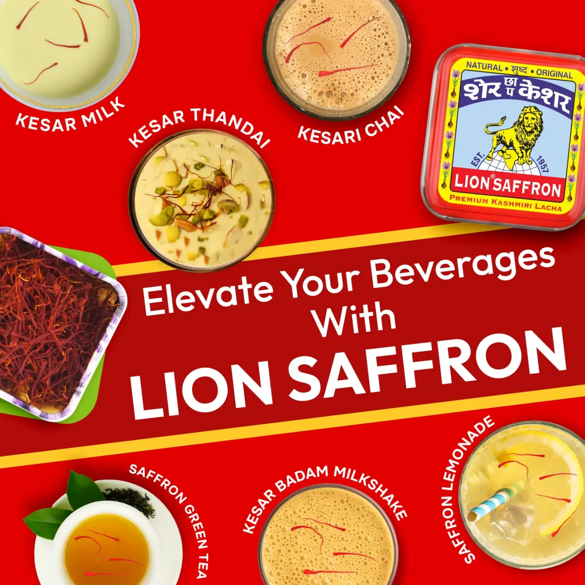 Lion Brand Saffron Lacha Saffron Threads 3g (0.106 oz) | Certified Grade A Kashmiri Kesar for Biryani, Beauty, Health - view 6