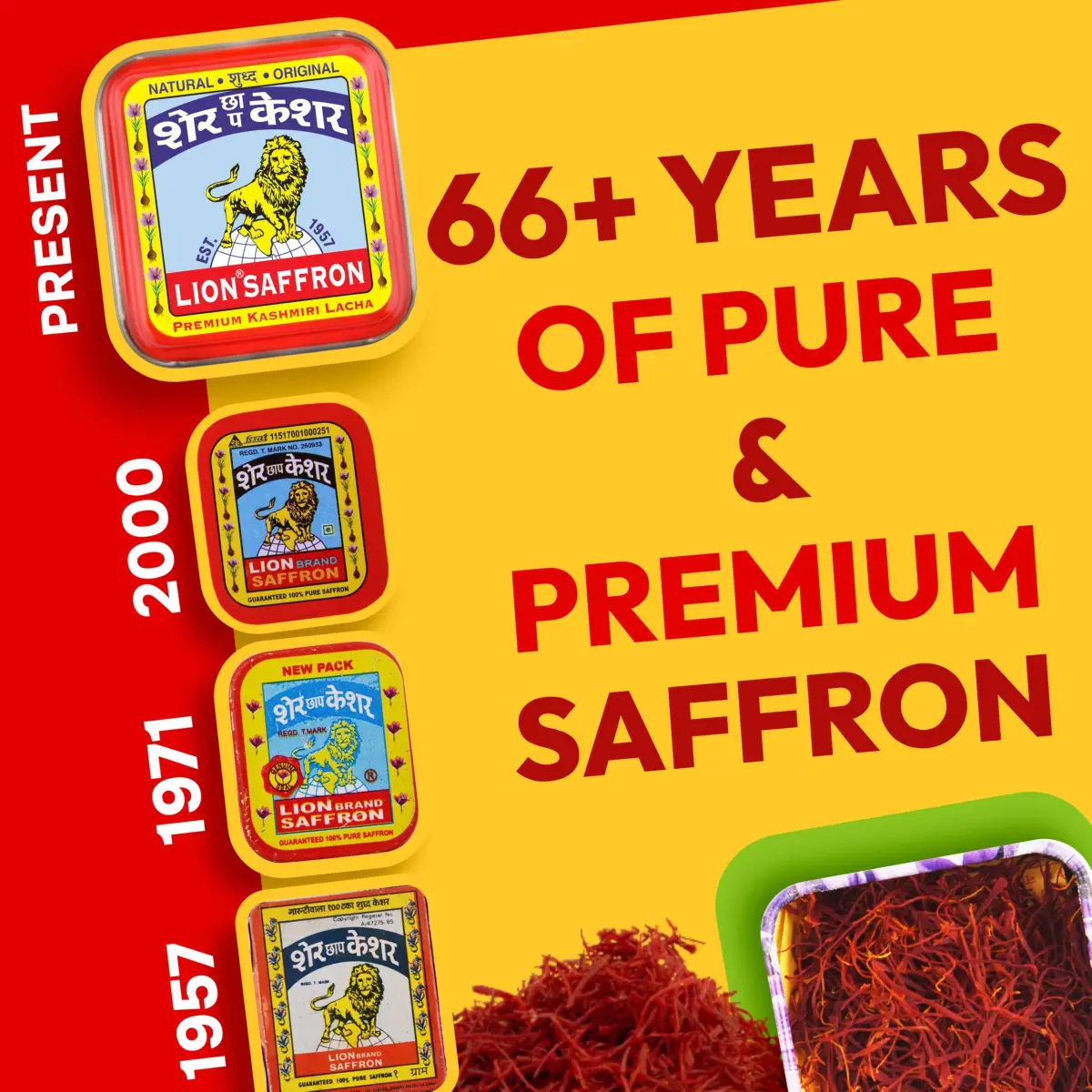 Lion Brand Saffron Lacha Saffron Threads 3g (0.106 oz) | Certified Grade A Kashmiri Kesar for Biryani, Beauty, Health - view 7