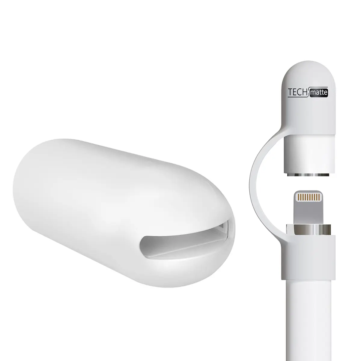 TechMatte Charger Adapter & Cap 2-in-1 for Apple Pencil 1st | Non-Magnetic, Direct Charging - view 5