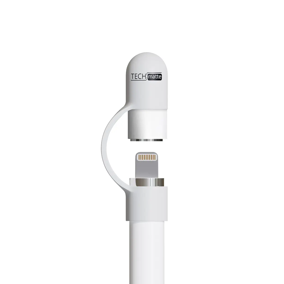 TechMatte Charger Adapter & Cap 2-in-1 for Apple Pencil 1st | Non-Magnetic, Direct Charging - view 6