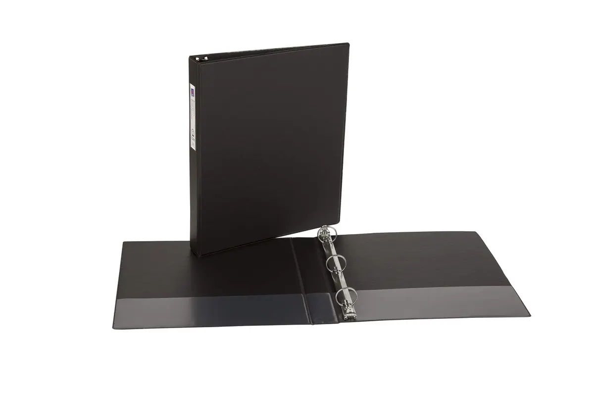 Avery Standard 3 Ring Binder, 1" Round Rings, 4 Black Binders | 175 Sheet Capacity, Tear-Resistant Cover - view 5