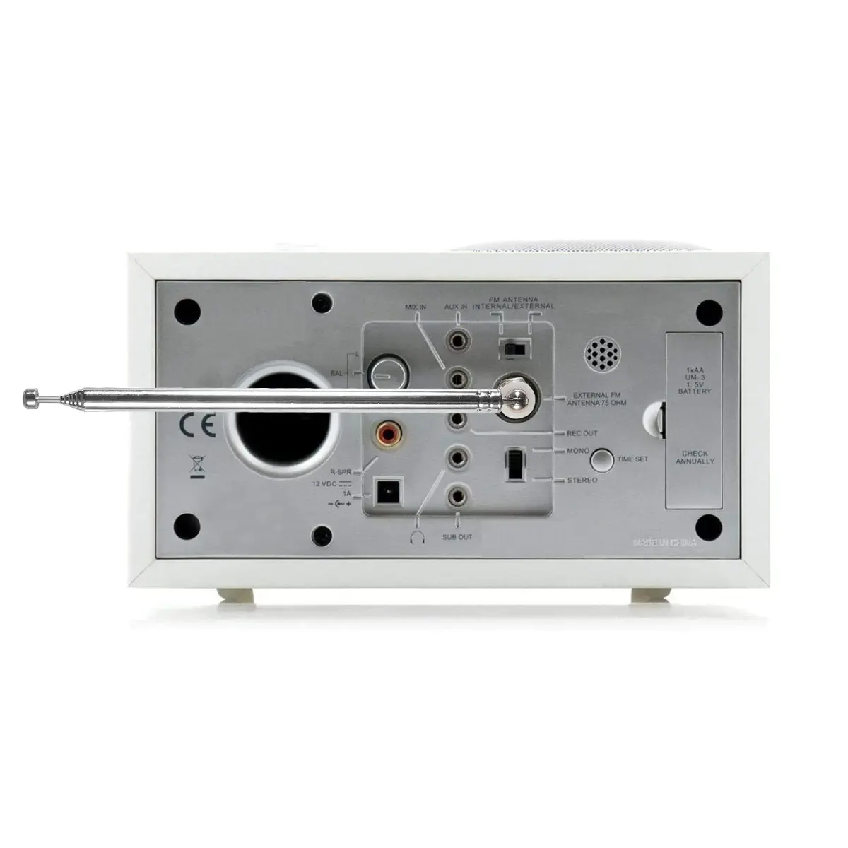 AEDIKO Telescopic FM Antenna 75 Ohm F-Type Male Plug with 3 Connectors | Improves Radio Reception - view 6