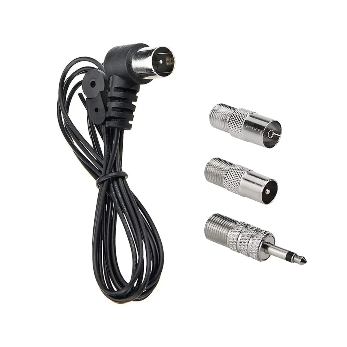 AEDIKO FM Antenna 1.5m (4.9ft) | 75 Ohm F-Type Male Plug for Stereo Receivers - main product image