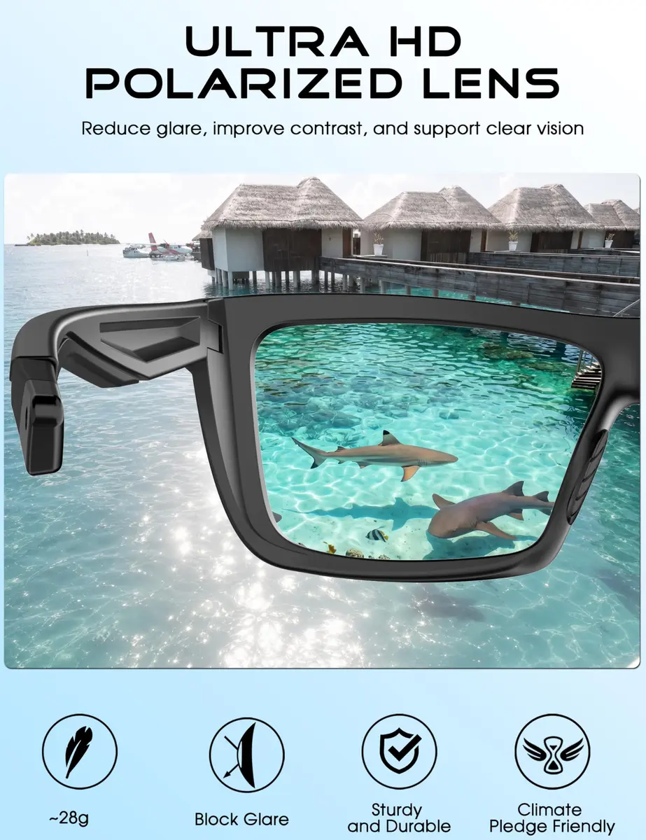ATTCL Polarized Fishing Sunglasses Men Anti Glare TR90 Wrap Around UV400 | Outdoor Performance & Style - view 5