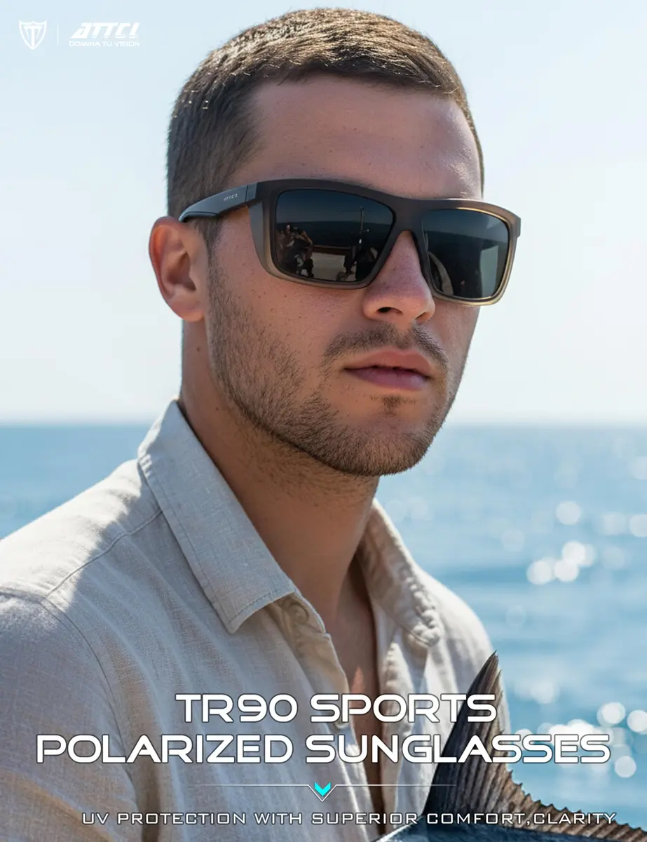 ATTCL Polarized Fishing Sunglasses Men Anti Glare TR90 Wrap Around UV400 | Outdoor Performance & Style - view 2