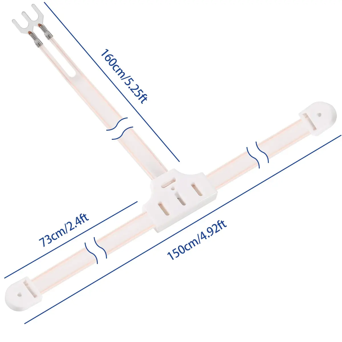 AEDIKO FM Dipole Antenna 300 Ohm T Shape | Improve FM Stereo Reception, 1.5m Cable, White/Black - view 2