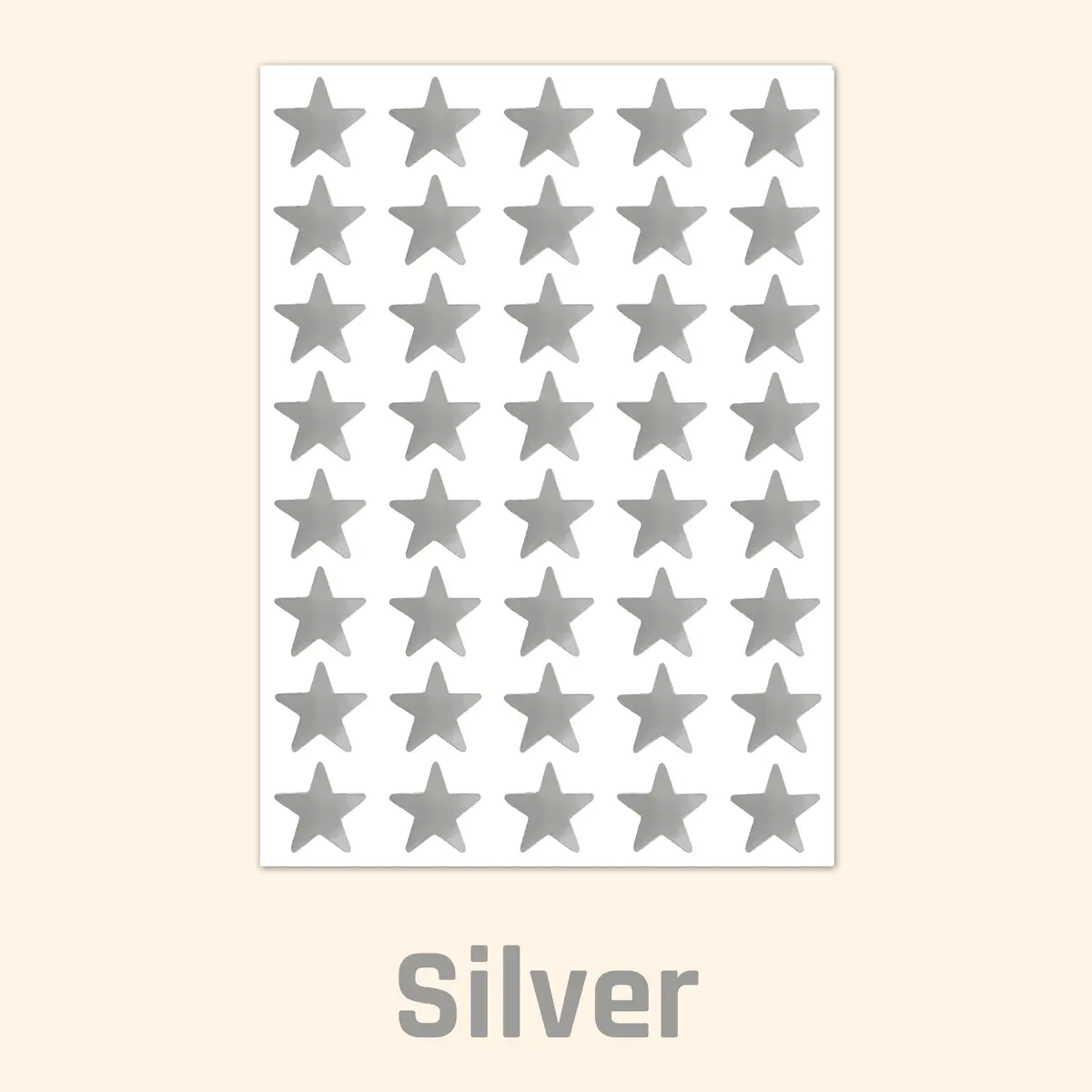 TownStix Silver Foil Star Metallic Stickers 1000 Pack | Permanent Adhesive for Crafts - view 5