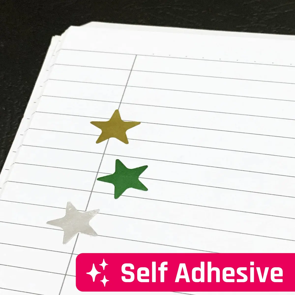 TownStix Silver Foil Star Metallic Stickers 1000 Pack | Permanent Adhesive for Crafts - view 7