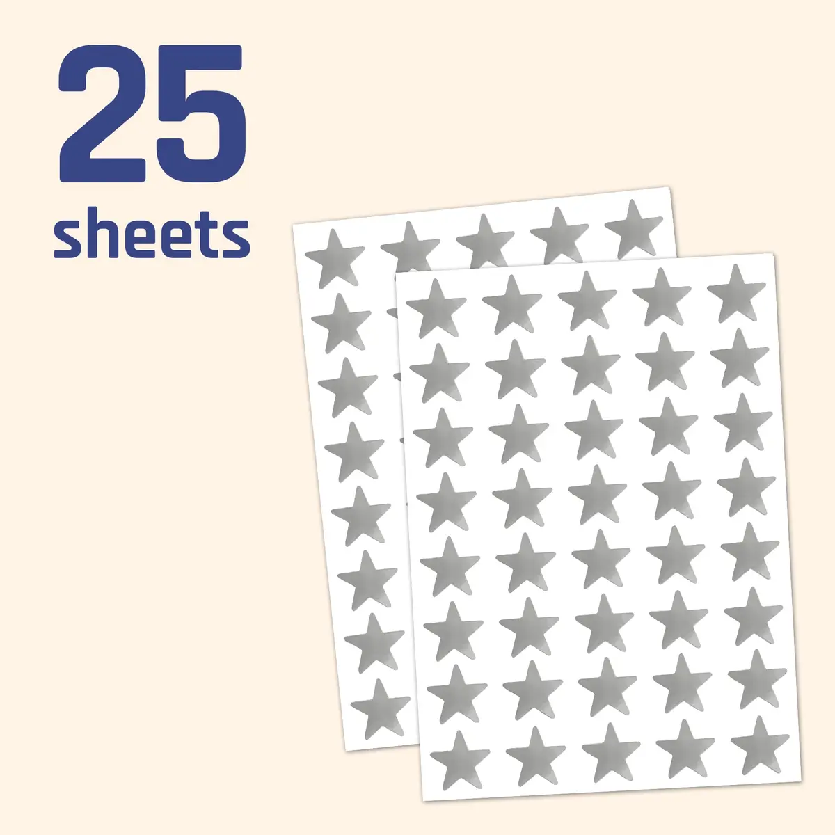 TownStix Silver Foil Star Metallic Stickers 1000 Pack | Permanent Adhesive for Crafts - view 3