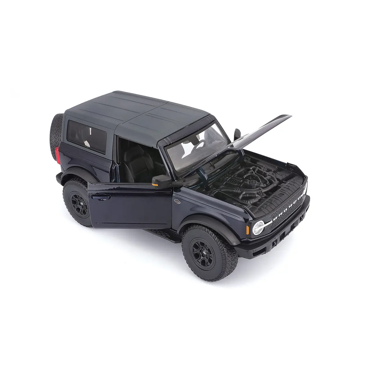 Maisto 1:18 Scale Diecast Model Car Kit Ford Bronco Wildtrak, Black/White | High Detail Collector's Piece - view 5