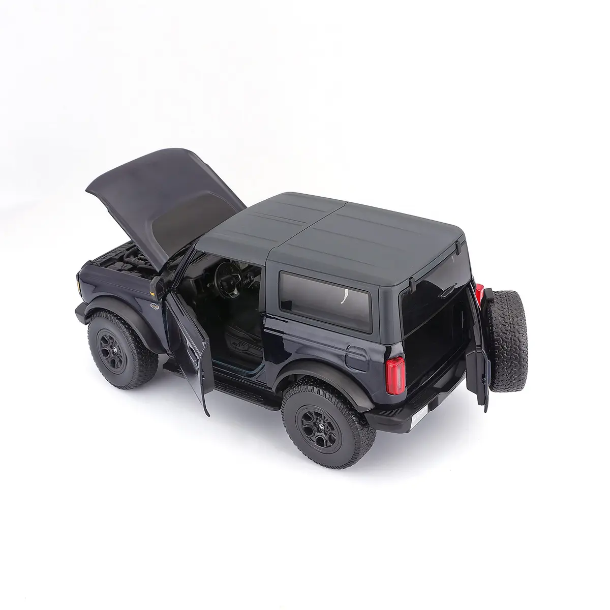 Maisto 1:18 Scale Diecast Model Car Kit Ford Bronco Wildtrak, Black/White | High Detail Collector's Piece - view 6
