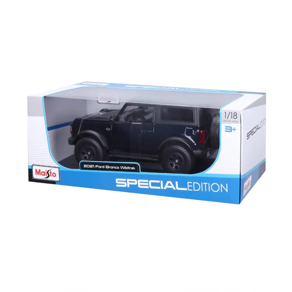 Maisto 1:18 Scale Diecast Model Car Kit Ford Bronco Wildtrak, Black/White | High Detail Collector's Piece - view 8