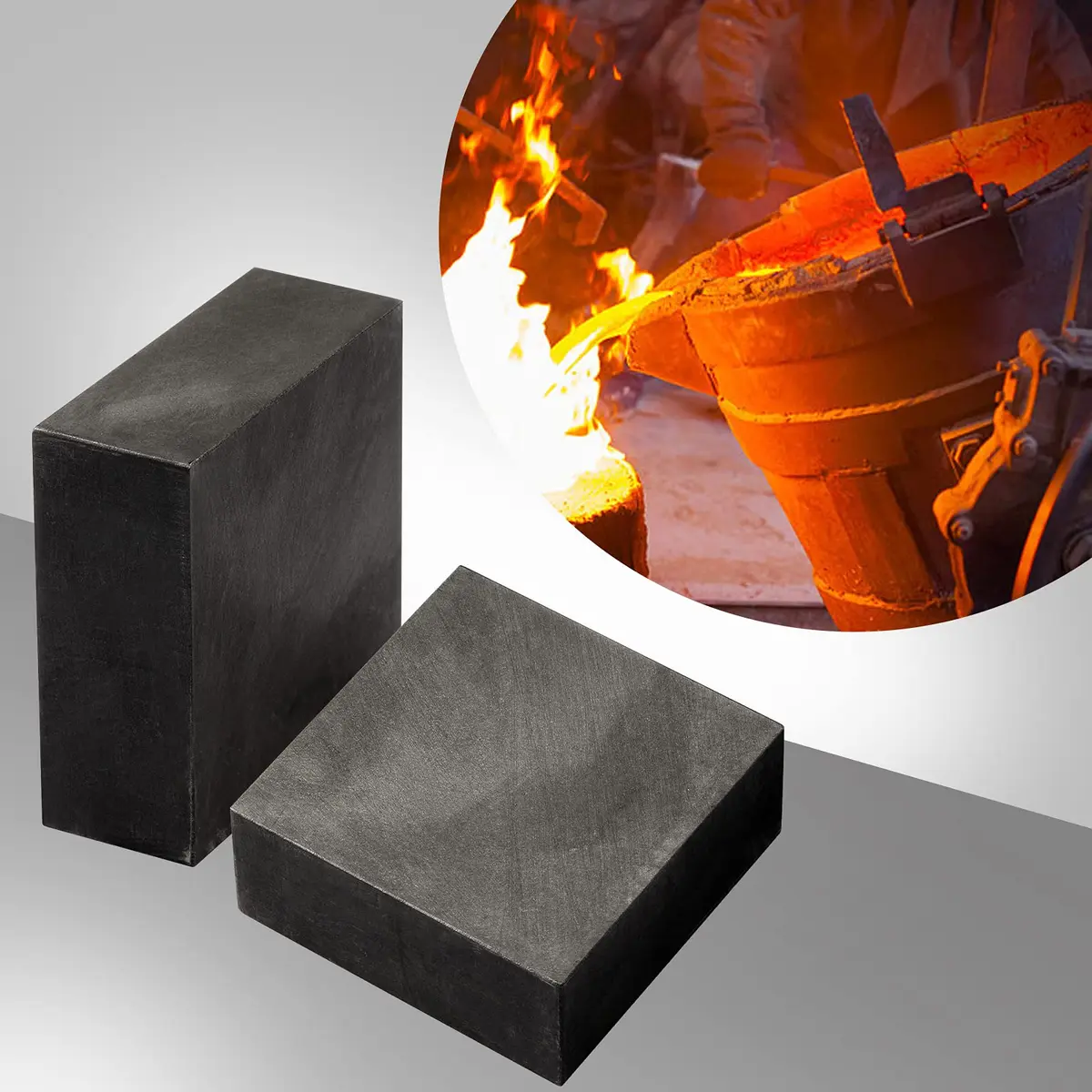 Zxmissu 99.9% High Purity Graphite Ingot Block 50mm x 50mm x 20mm (2-Pack) | EDM Casting Mould Material - view 5