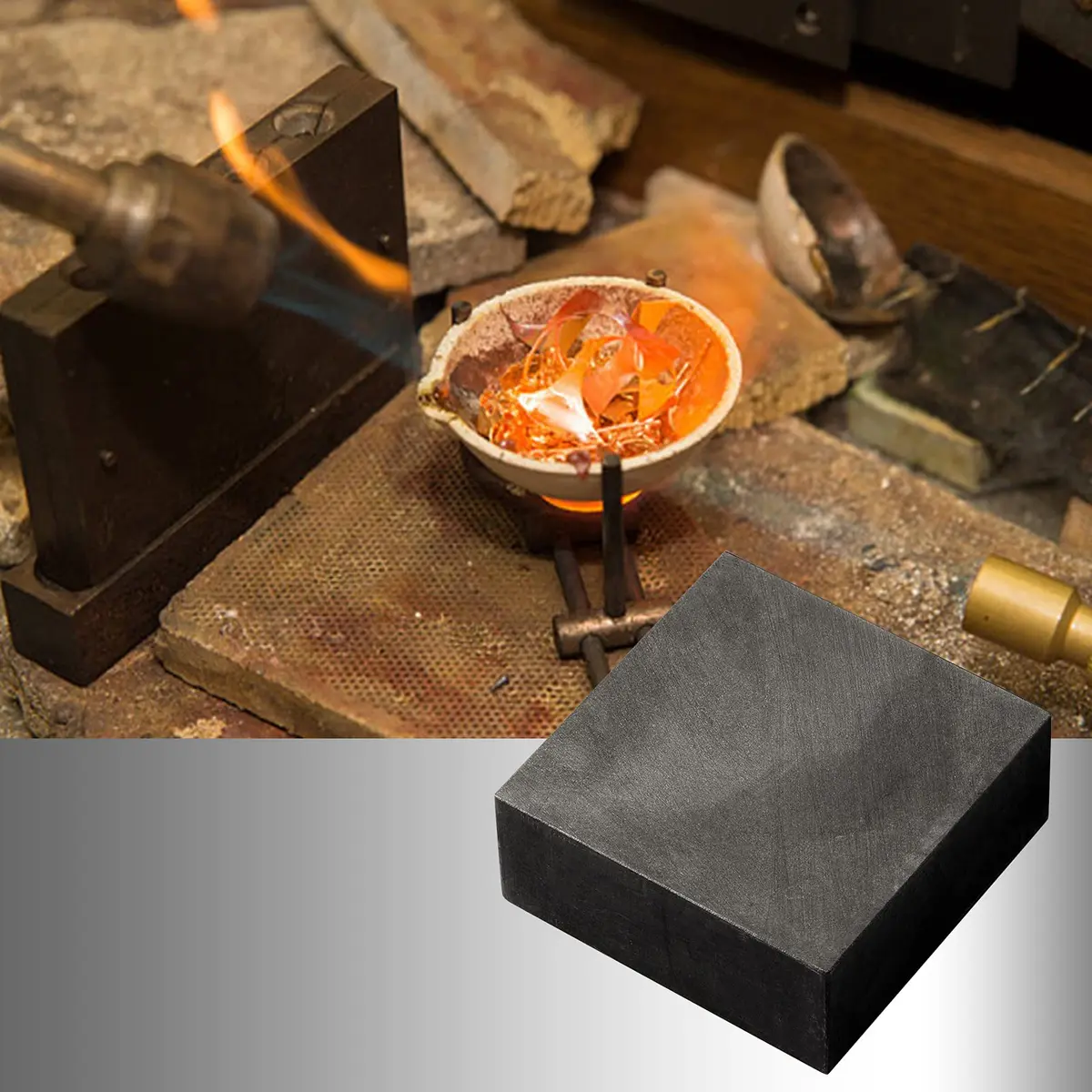 Zxmissu 99.9% High Purity Graphite Ingot Block 50mm x 50mm x 20mm (2-Pack) | EDM Casting Mould Material - view 6