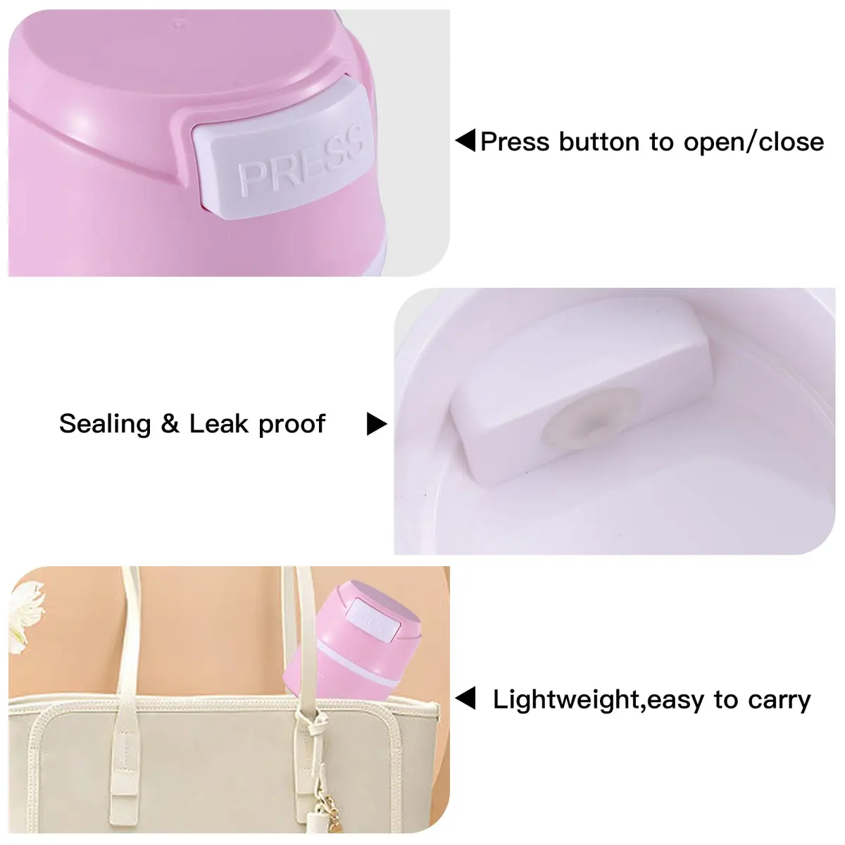 Pretty memory Airtight Eyelash Glue Storage Container Pink | Keeps Lash Glue Fresh - view 5
