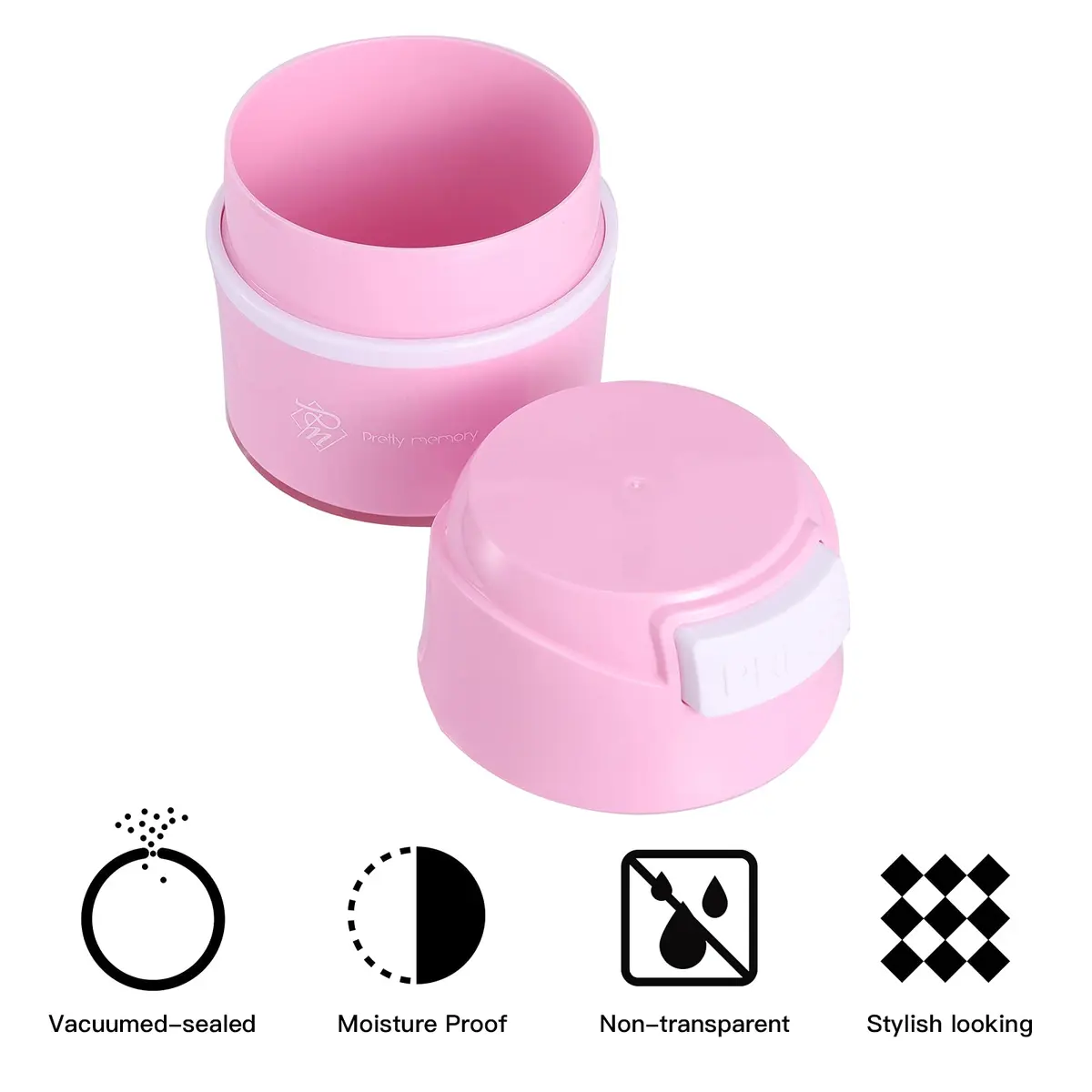 Pretty memory Airtight Eyelash Glue Storage Container Pink | Keeps Lash Glue Fresh - view 7