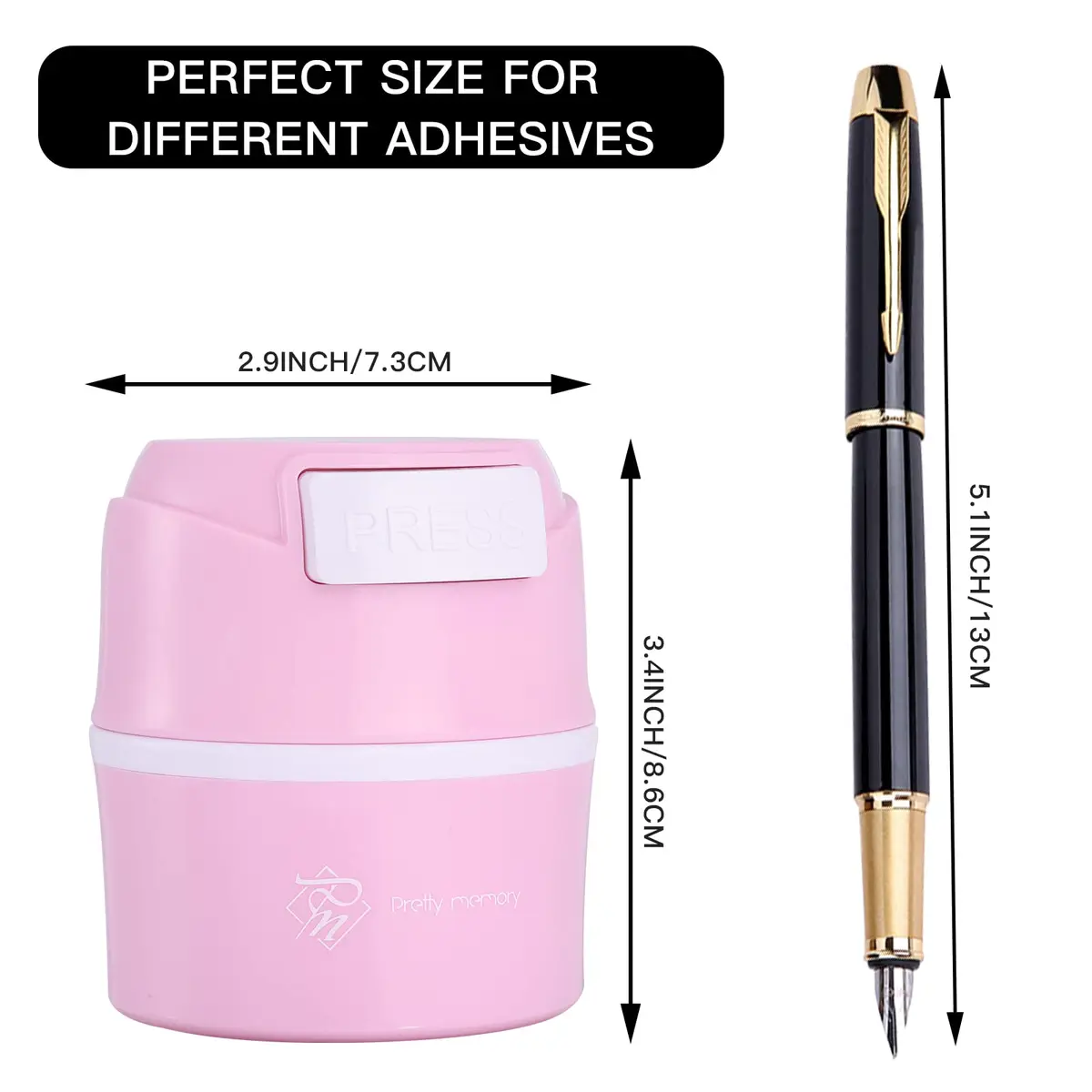 Pretty memory Airtight Eyelash Glue Storage Container Pink | Keeps Lash Glue Fresh - view 2