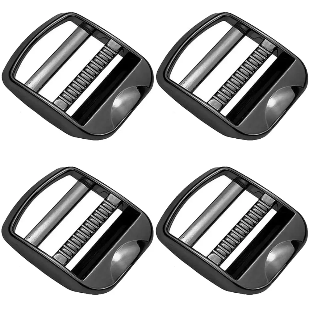 Loosco Zinc Alloy Buckles 25mm | Adjustable Ladder Lock Buckle for Backpack & Bag Straps (4 pack) - main product image