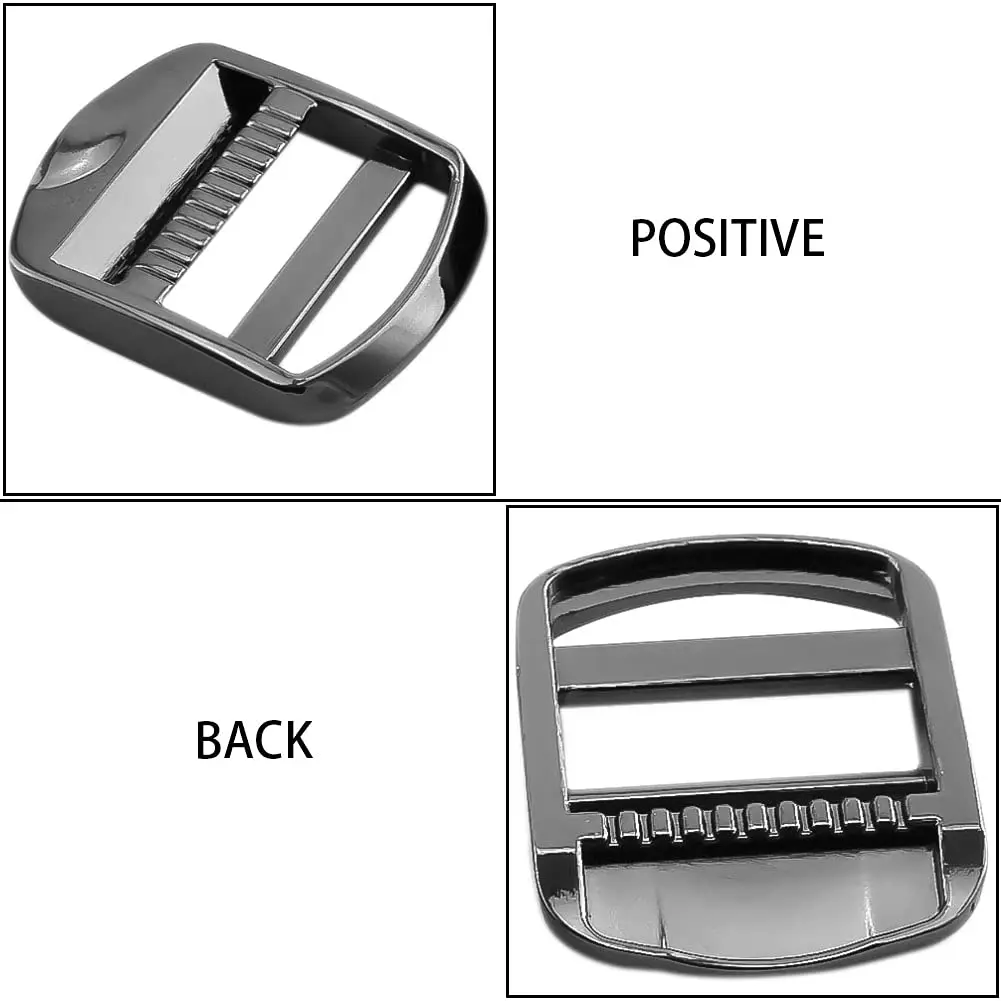 Loosco Zinc Alloy Buckles 25mm | Adjustable Ladder Lock Buckle for Backpack & Bag Straps (4 pack) - view 3