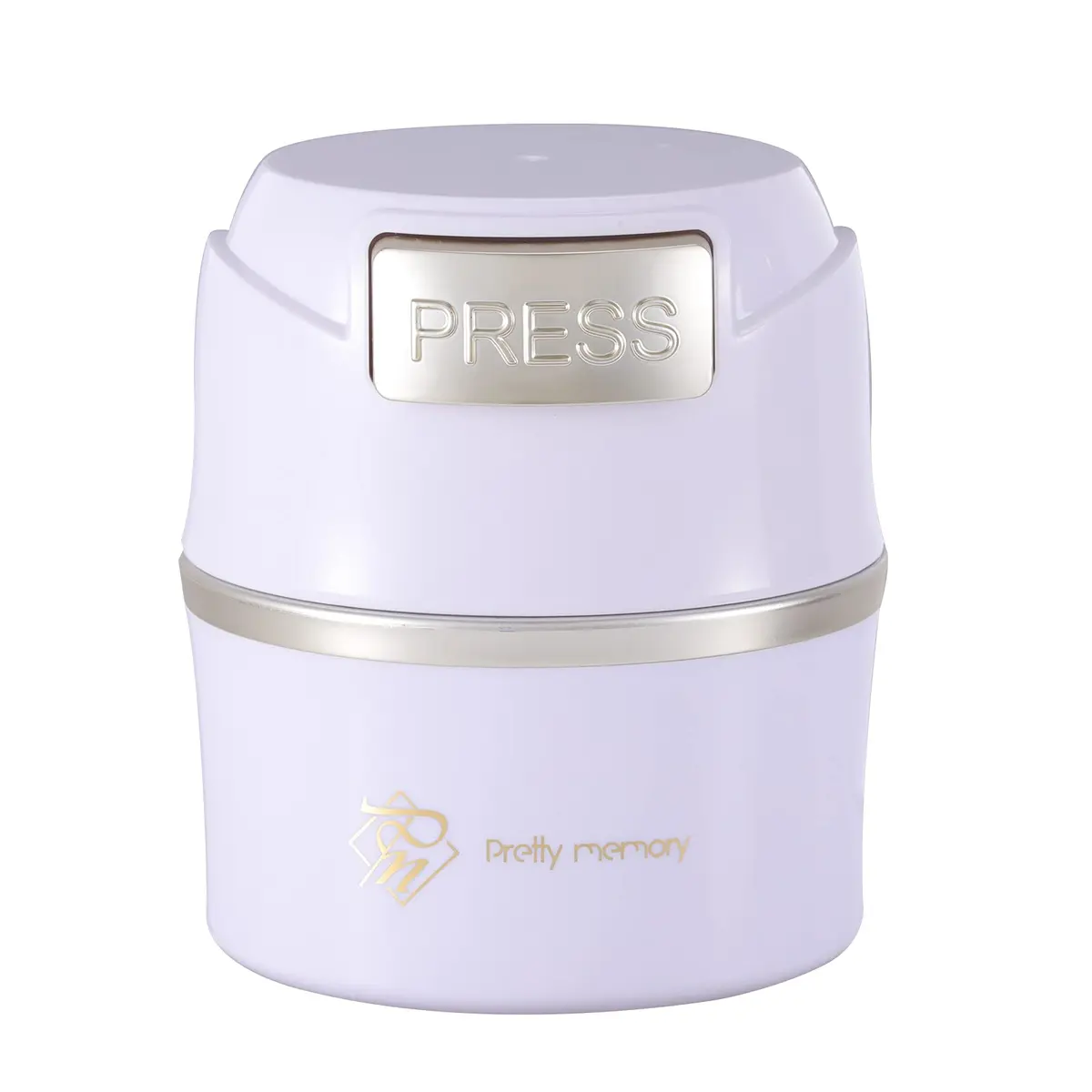 Pretty memory Eyelash Glue Holder for 8 Pcs - White with Gold | Keeps Glue Fresh & Dry - main product image